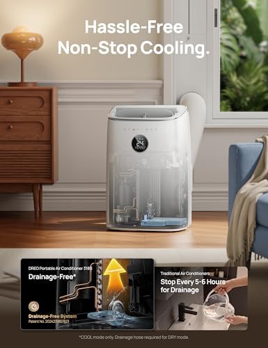 7500 BTU Portable Air Conditioner, 3-in-1 Cooling, Fan & Dehumidifier, Smart App, Voice & Remote Control, Universal Window Kit